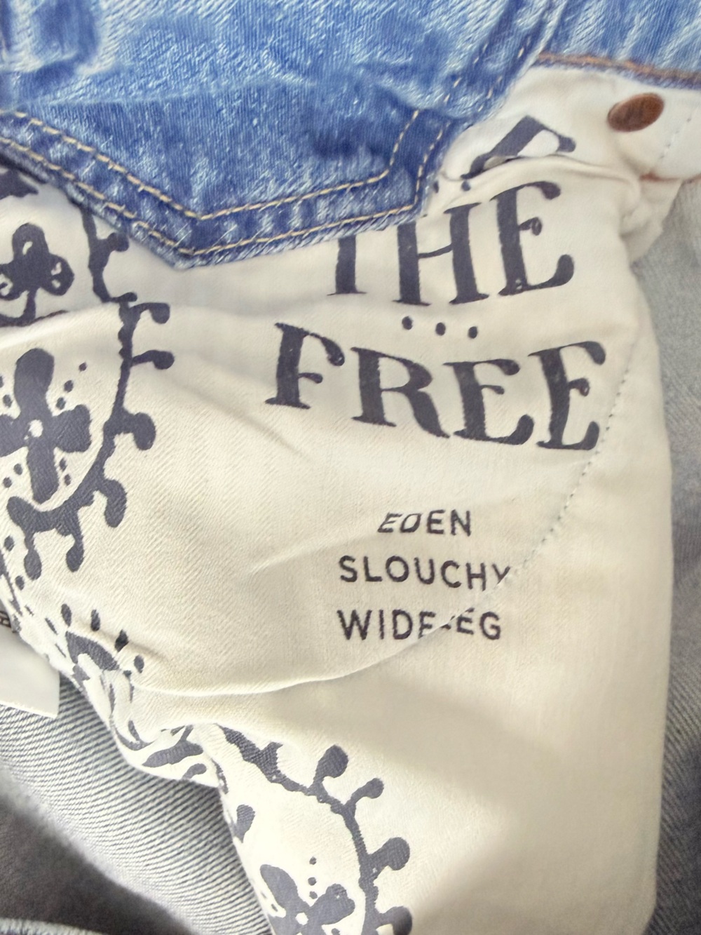 We The Free Women's Eden High Slouchy Wide Leg Jeans in Homefree Size 31 NWT - Picture 10 of 13